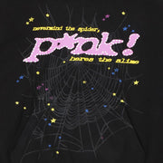 Sp5der P*nk Hoodie Black