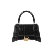 Balenciaga Hourglass Small Top Handle Bag Black