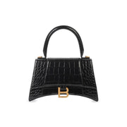 Balenciaga Hourglass Small Top Handle Bag Black
