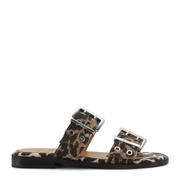 Buckle Leopard Print Sandals
