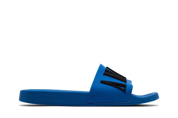 Amiri Rubber Classic Logo Pool Slide Blue