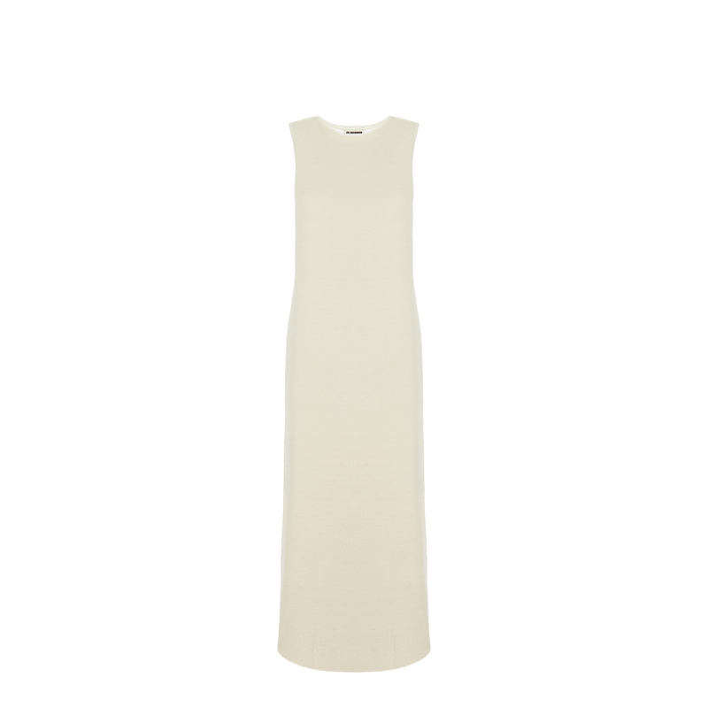 Ivory Wool Blend Dress