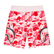 BAPE Big ABC Camo Slide Shark Sweat Shorts Pink