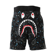 BAPE Space Camo Shark Sweat Shorts Black