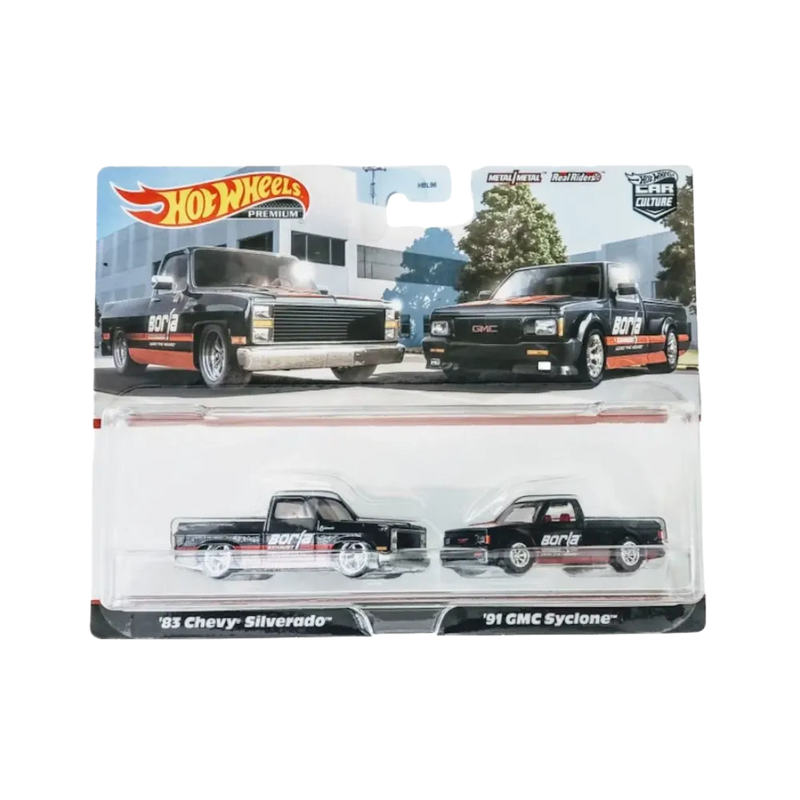 Hot Wheels Premium Car Culture 83 Chevy Silverado & 91 GMC Syclone 2-Pack