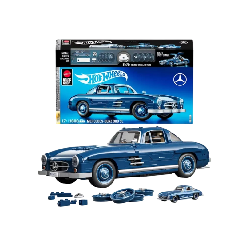 Mattel Brick Shop Hot Wheels Mercedes-Benz 300 SL Building Set