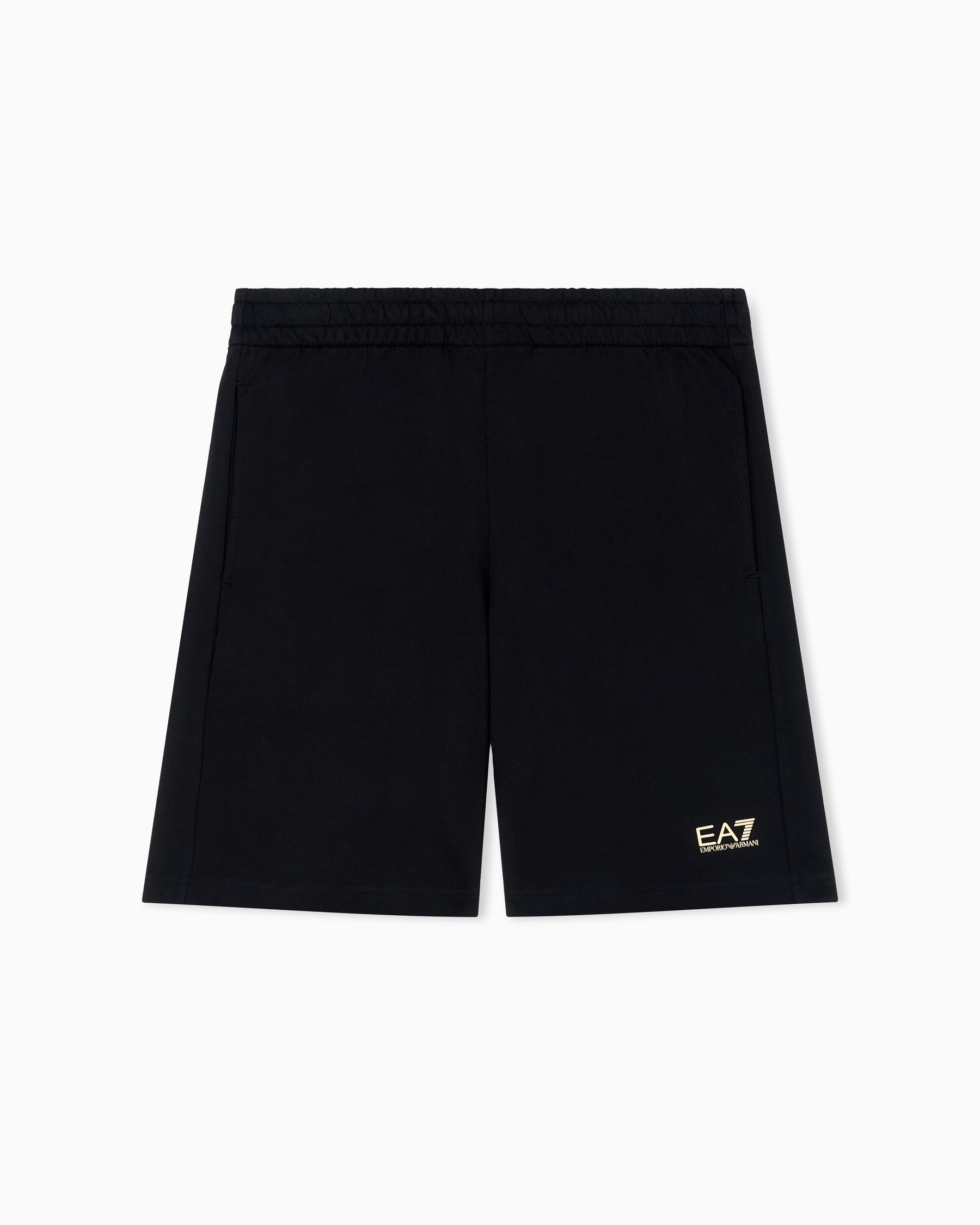 EA7 Side pocket shorts in cotton with drawstring Core Identity