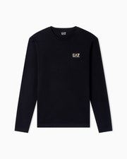 EA7 Crew neck t-shirt Core Identity in cotton with long sleeves