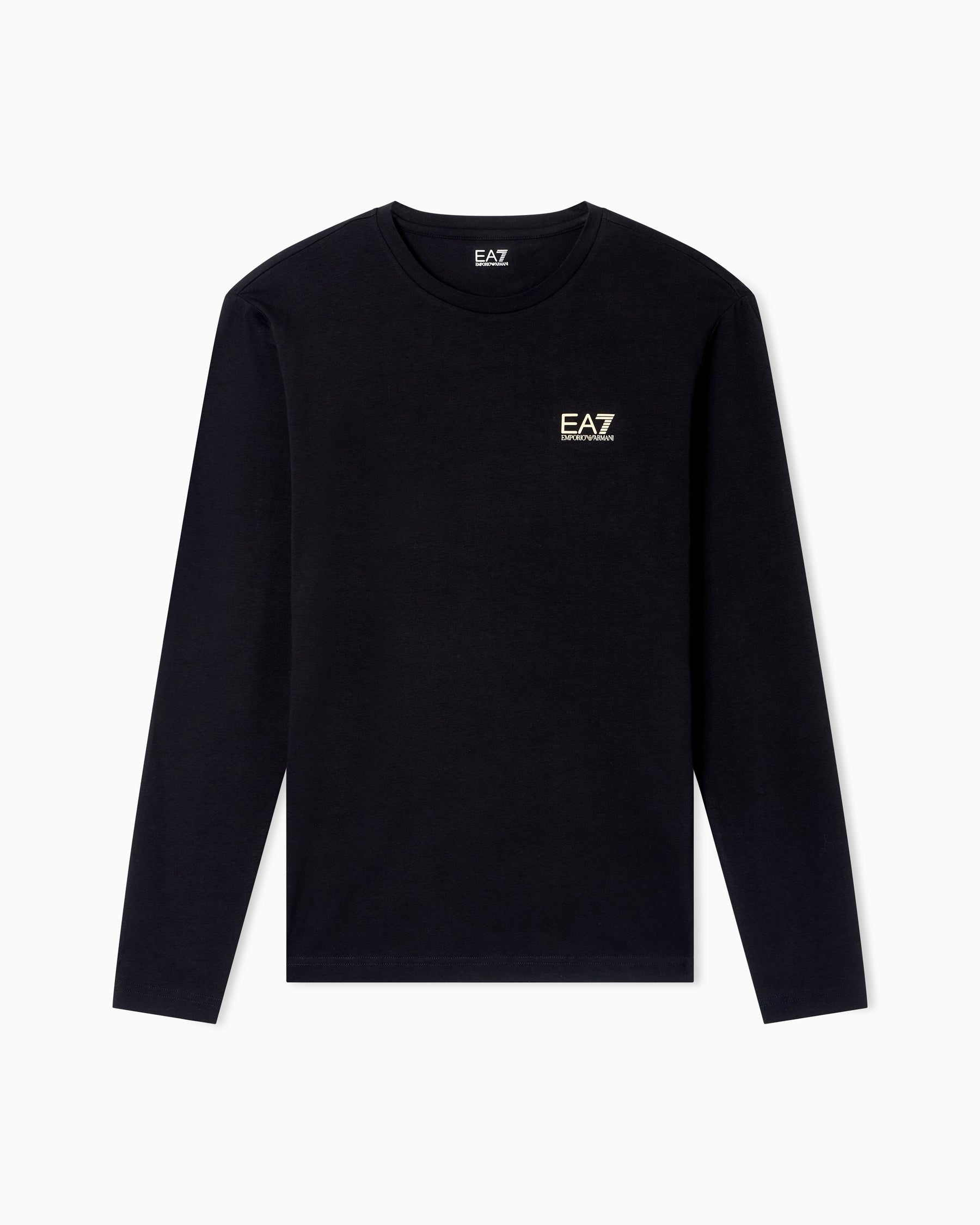 EA7 Crew neck t-shirt Core Identity in cotton with long sleeves