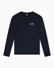 EA7 Crew neck t-shirt Core Identity in cotton with long sleeves