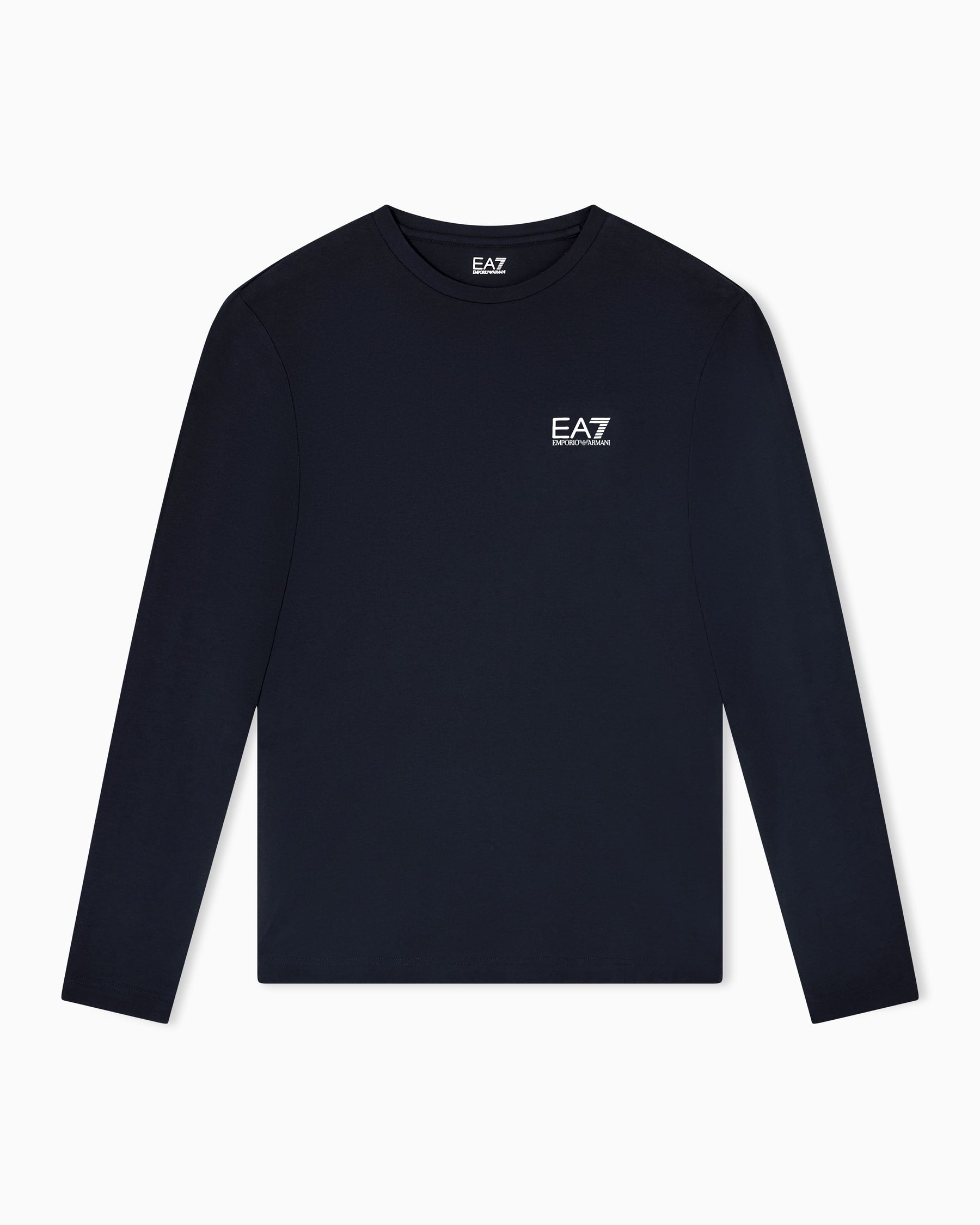 EA7 Crew neck t-shirt Core Identity in cotton with long sleeves