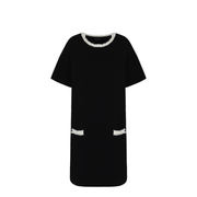 Ottoman Fabric Dress with Fringed Details