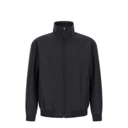 Arnica Motif Turtleneck Jacquard Jacket - Navy
