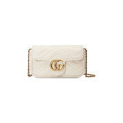 Gucci GG Marmont Matelasse Super Mini Bag White