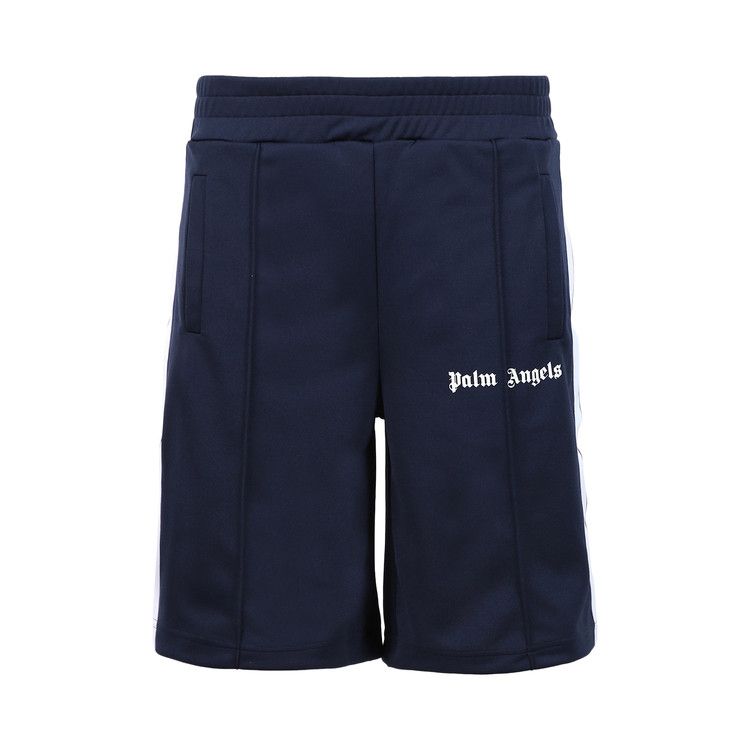 Palm Angels Classic Track Shorts Navy Blue/White