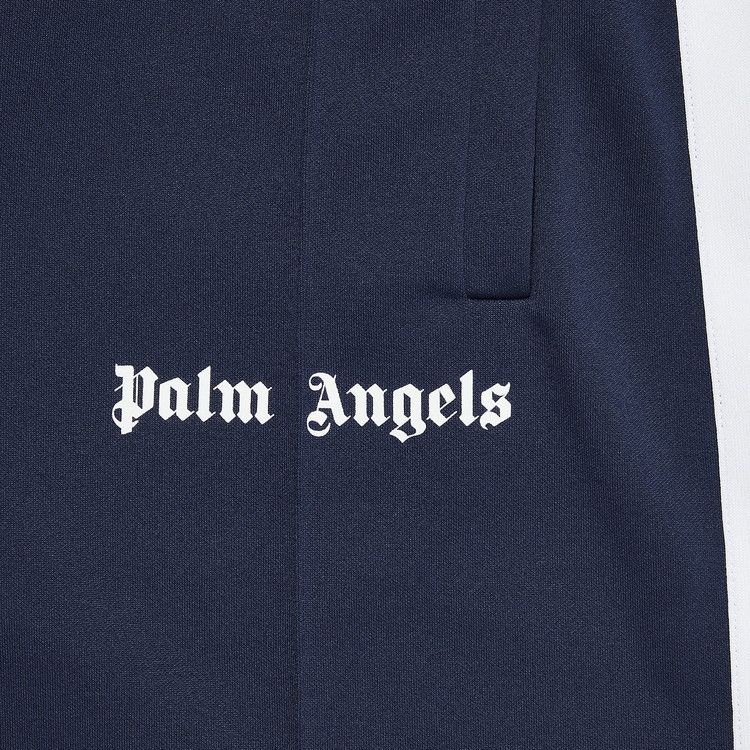 Palm Angels Classic Track Shorts Navy Blue/White