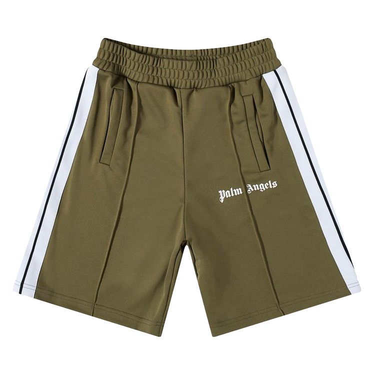 Palm Angels Classic Track Shorts Military/White
