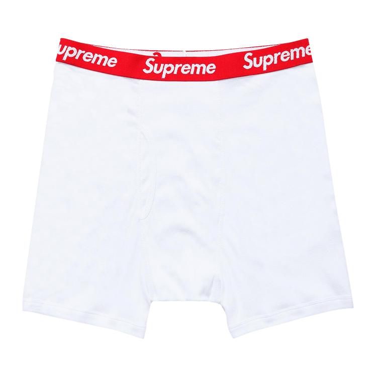 Supreme x Hanes Boxer Briefs (4 Pack) White