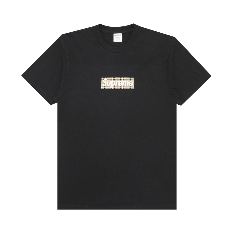 Supreme x Burberry Box Logo T-Shirt Black