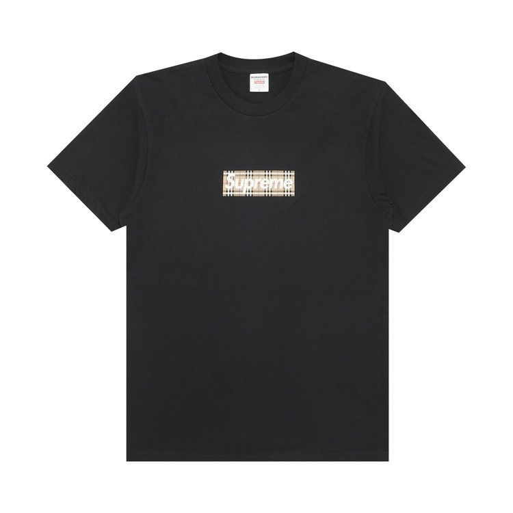 Supreme x Burberry Box Logo T-Shirt Black
