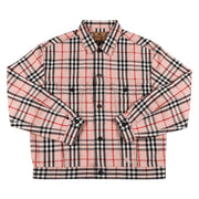 Supreme x Burberry Denim Trucker Jacket Pink