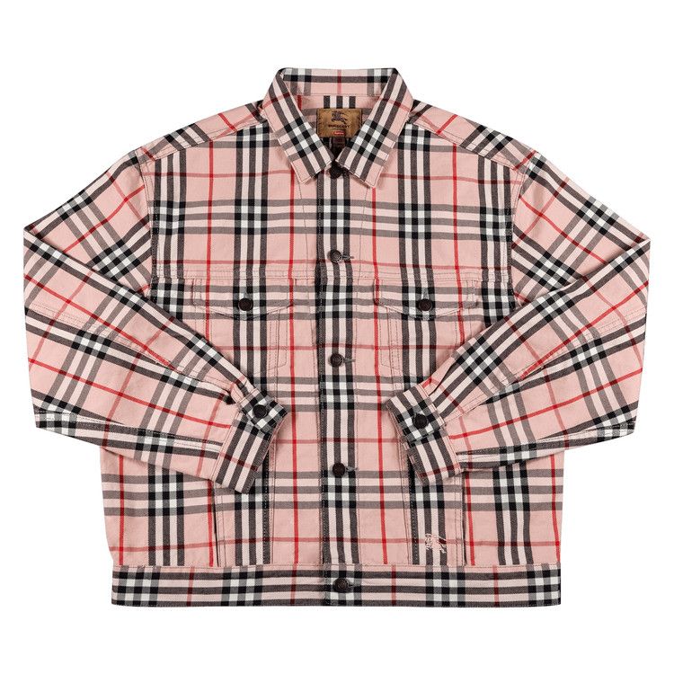 Supreme x Burberry Denim Trucker Jacket Pink