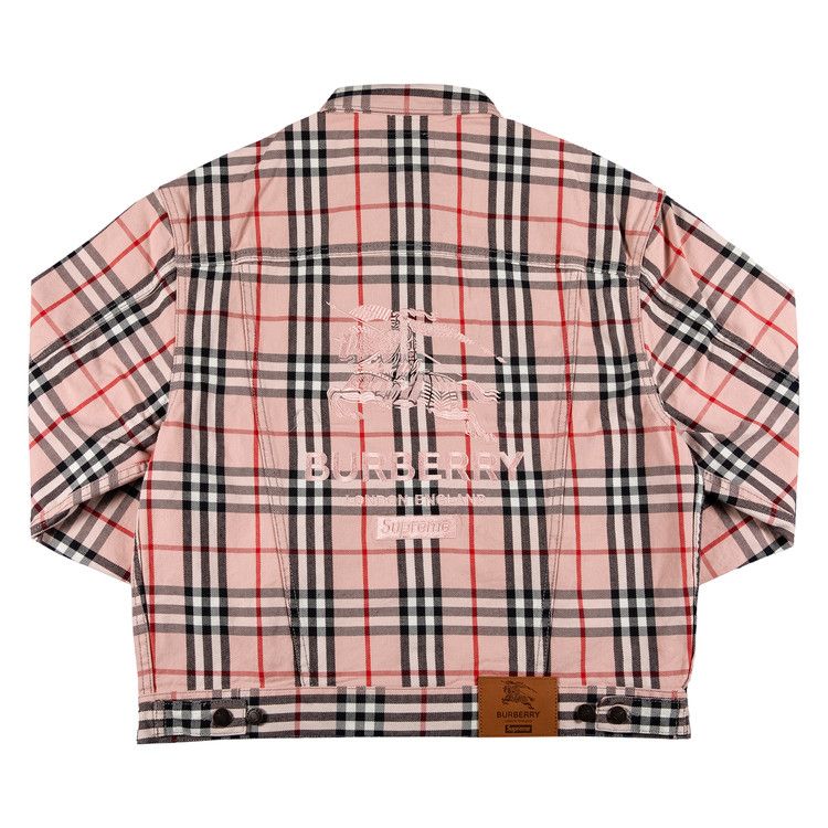 Supreme x Burberry Denim Trucker Jacket Pink