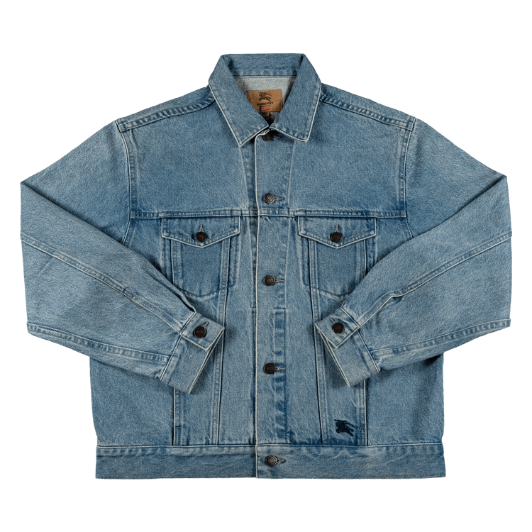 Supreme x Burberry Denim Trucker Jacket Washed Blue