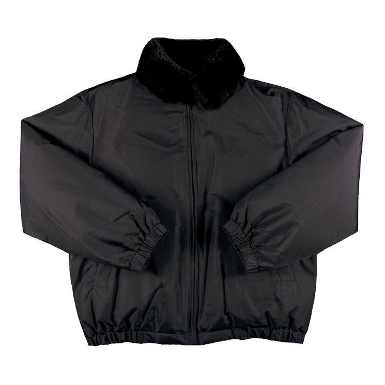 Supreme x Burberry Shearling Collar Down Puffer Jacket Black
