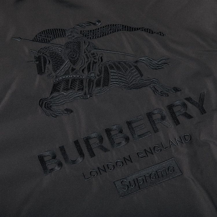 Supreme x Burberry Shearling Collar Down Puffer Jacket Black