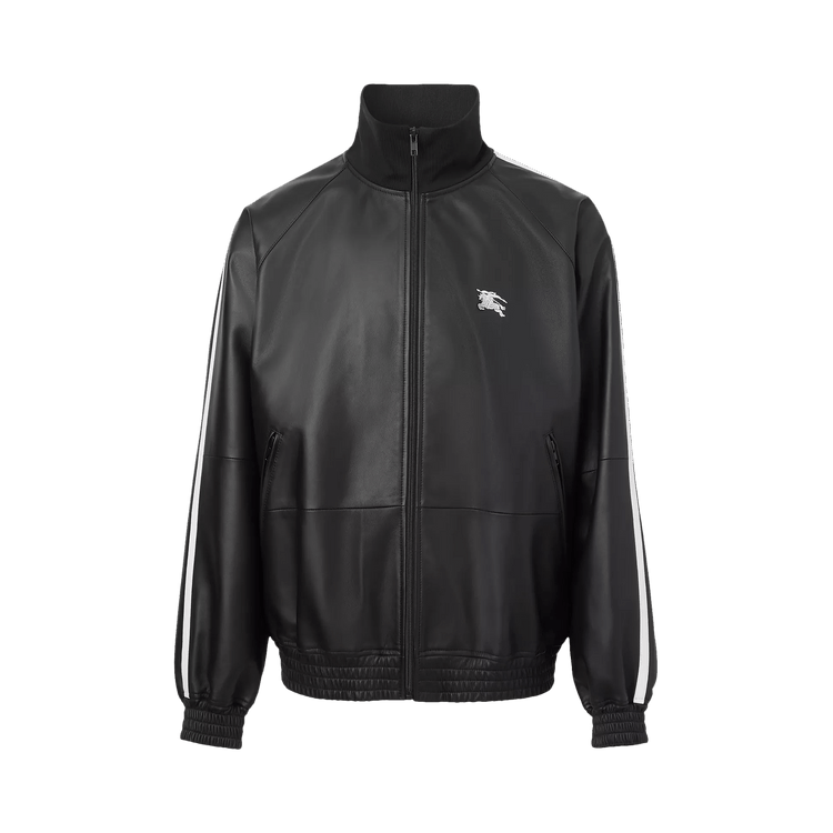 Supreme x Burberry Embroidered Logo Lambskin Funnel-Neck Jacket (Burberry Exclusive) Black