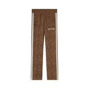 Palm Angels Leopard Jacquard Track Pants Beige/Off White