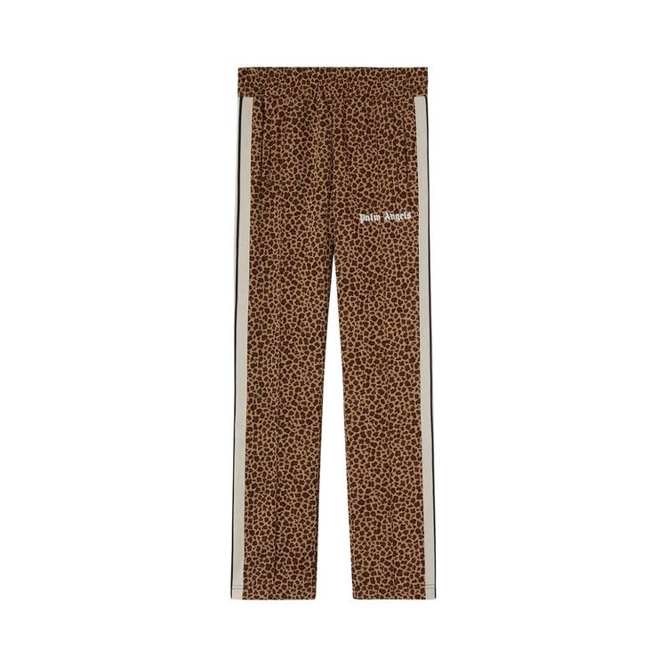 Palm Angels Leopard Jacquard Track Pants Beige/Off White