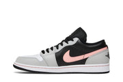 Air Jordan 1 Low Black Grey Fog Bleached Coral