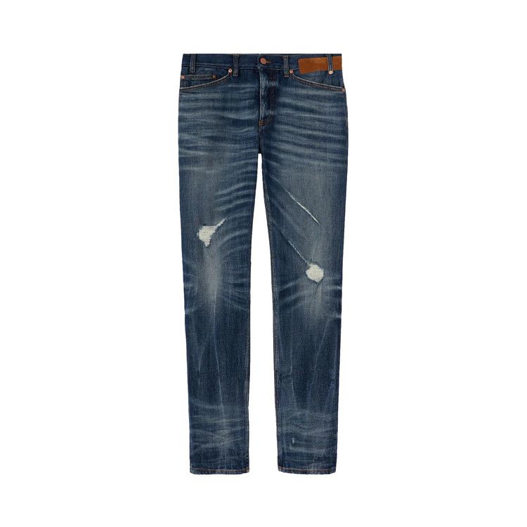 Palm Angels Slim 5 Pockets Denim Blue/Brown