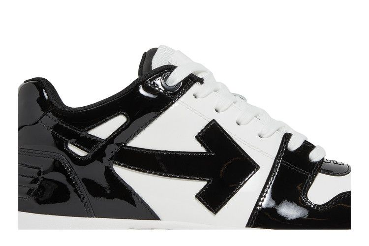 OFF-WHITE Out Of Office OOO Low Tops Patent Black White