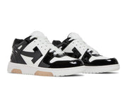 OFF-WHITE Out Of Office OOO Low Tops Patent Black White