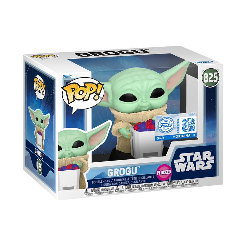 Pop! Grogu with Snack (Flocked)