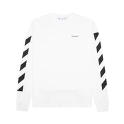 Off-White Diag Helvetica Skate Long-Sleeve T-Shirt White/Black