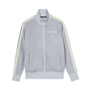 Palm Angels Lurex Track Jacket Silver/Off White
