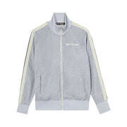 Palm Angels Lurex Track Jacket Silver/Off White