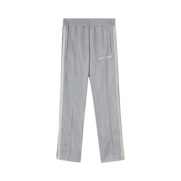 Palm Angels Lurex Track Pants Silver/Off White