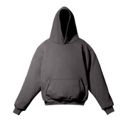 Yeezy Gap Engineered by Balenciaga Logo Shrunken Hoodie Dark Grey