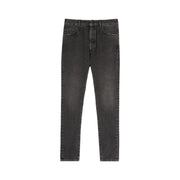Palm Angels Back Logo 5 Pocket Denim Black/White