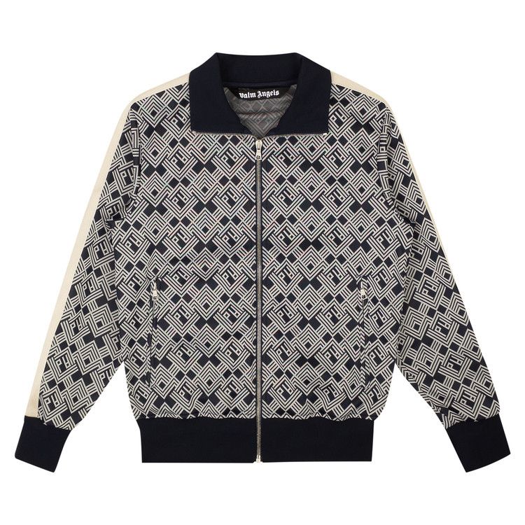 Palm Angels PA Jaquard Track Jacket Navy Blue/Off White