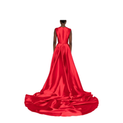 Ruby Red Floor-Length Maxi Dress