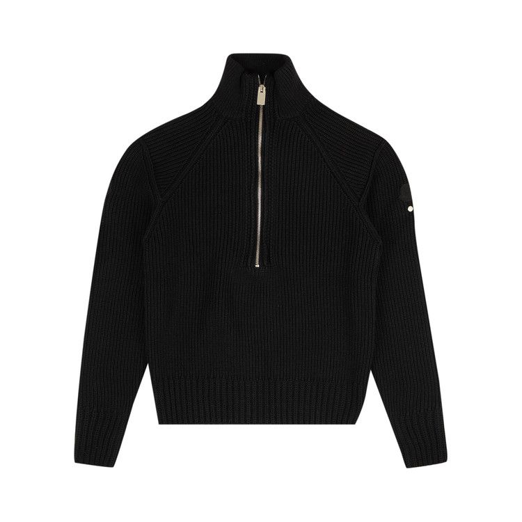 Moncler Knit Zip Up Sweater Jacket Black