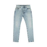Palm Angels Back Logo 5 Pocket Jeans Light Blue