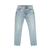 Palm Angels Back Logo 5 Pocket Jeans Light Blue