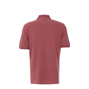 Printed Logo Cotton Polo Shirt - Red